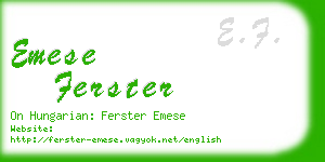 emese ferster business card